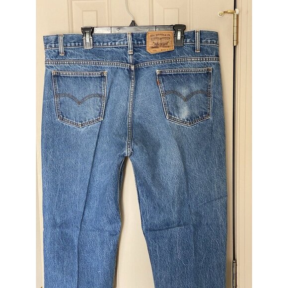 Levi's 505 Jeans 42x30 Men's Regular Fit Straight Leg Medium Wash Orange Tab - Picture 4 of 14